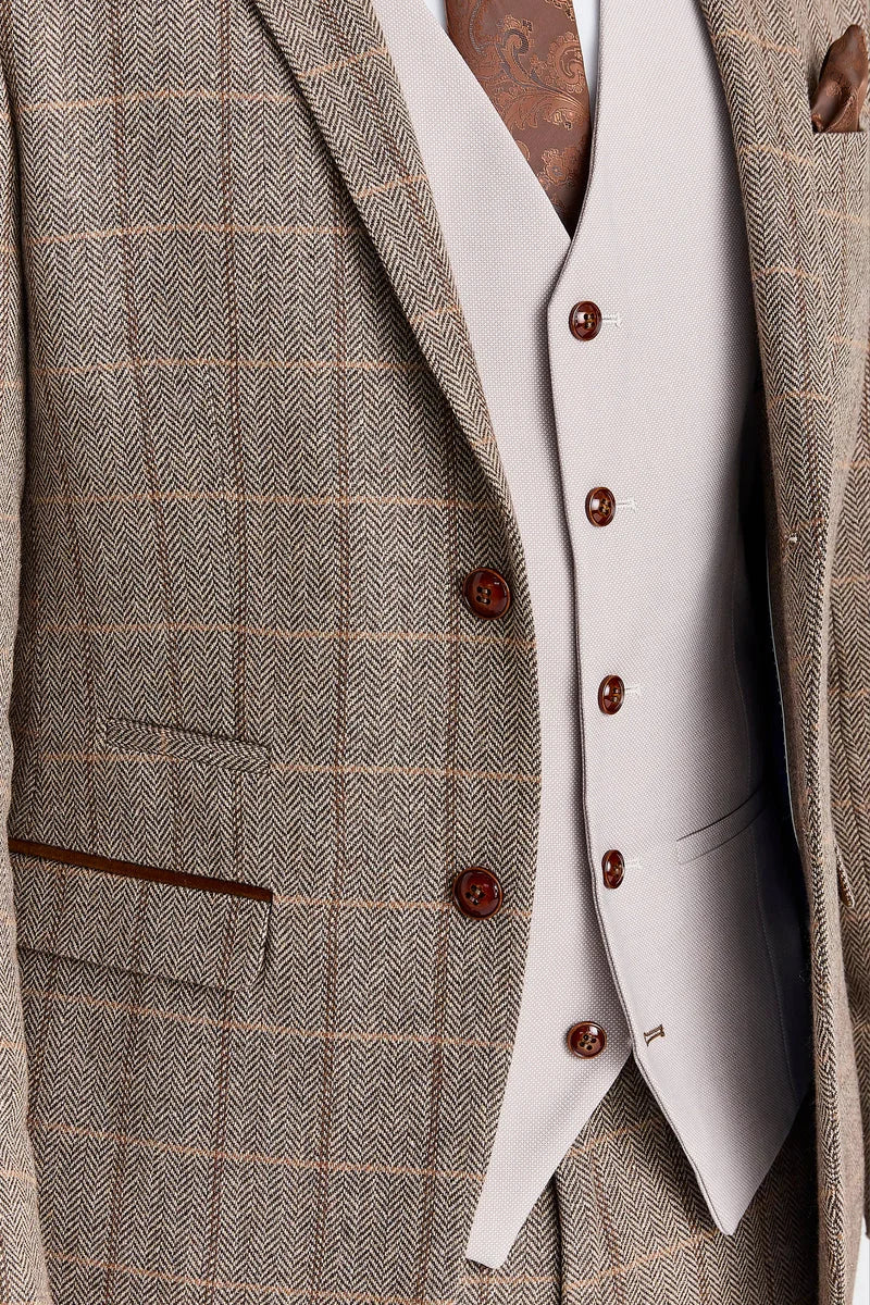 Harris Brown Tweed Suit with Mayfair Stone Waistcoat