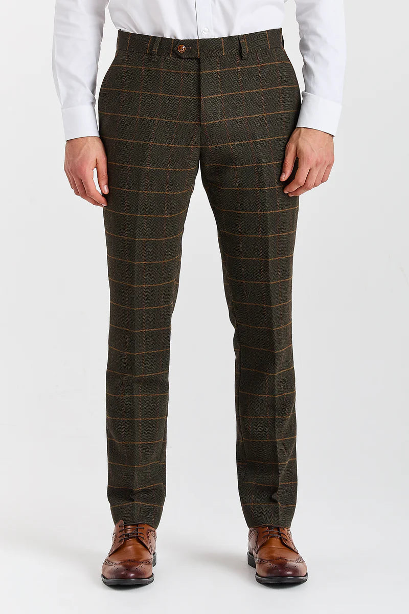 Harris - Green 3 Piece Wool Blend Tweed Suit for Men