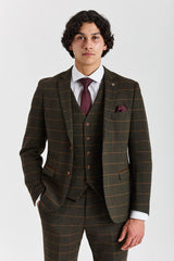 Harris - Green 3 Piece Wool Blend Tweed Suit for Men