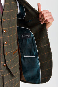 Harris - Green 3 Piece Wool Blend Tweed Suit for Men