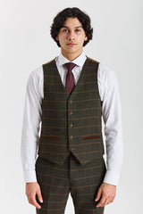 Harris - Green 3 Piece Wool Blend Tweed Suit for Men