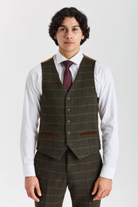 Harris - Green 3 Piece Wool Blend Tweed Suit for Men