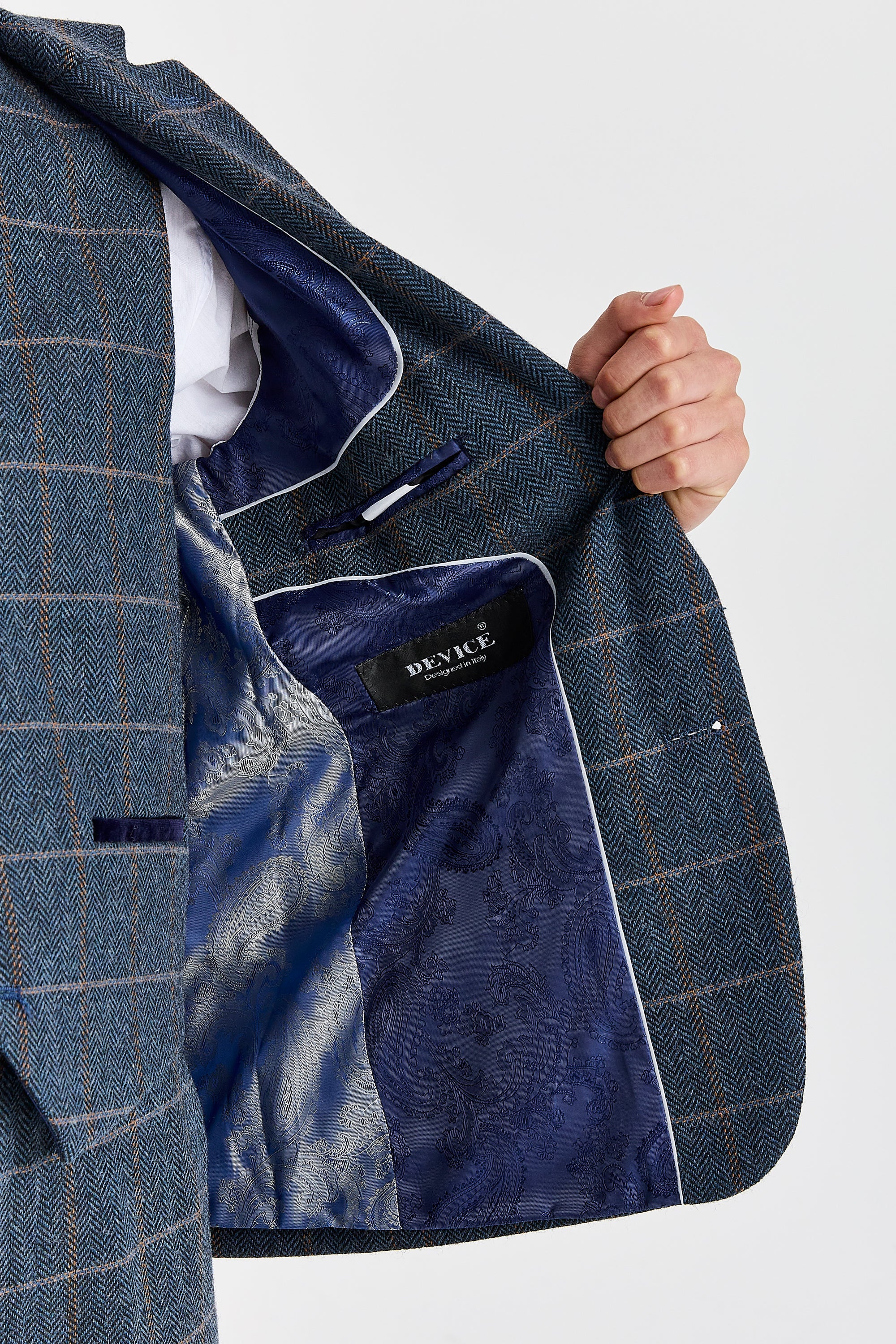 Harris - Men's Navy Tweed Wool Blend Blazer
