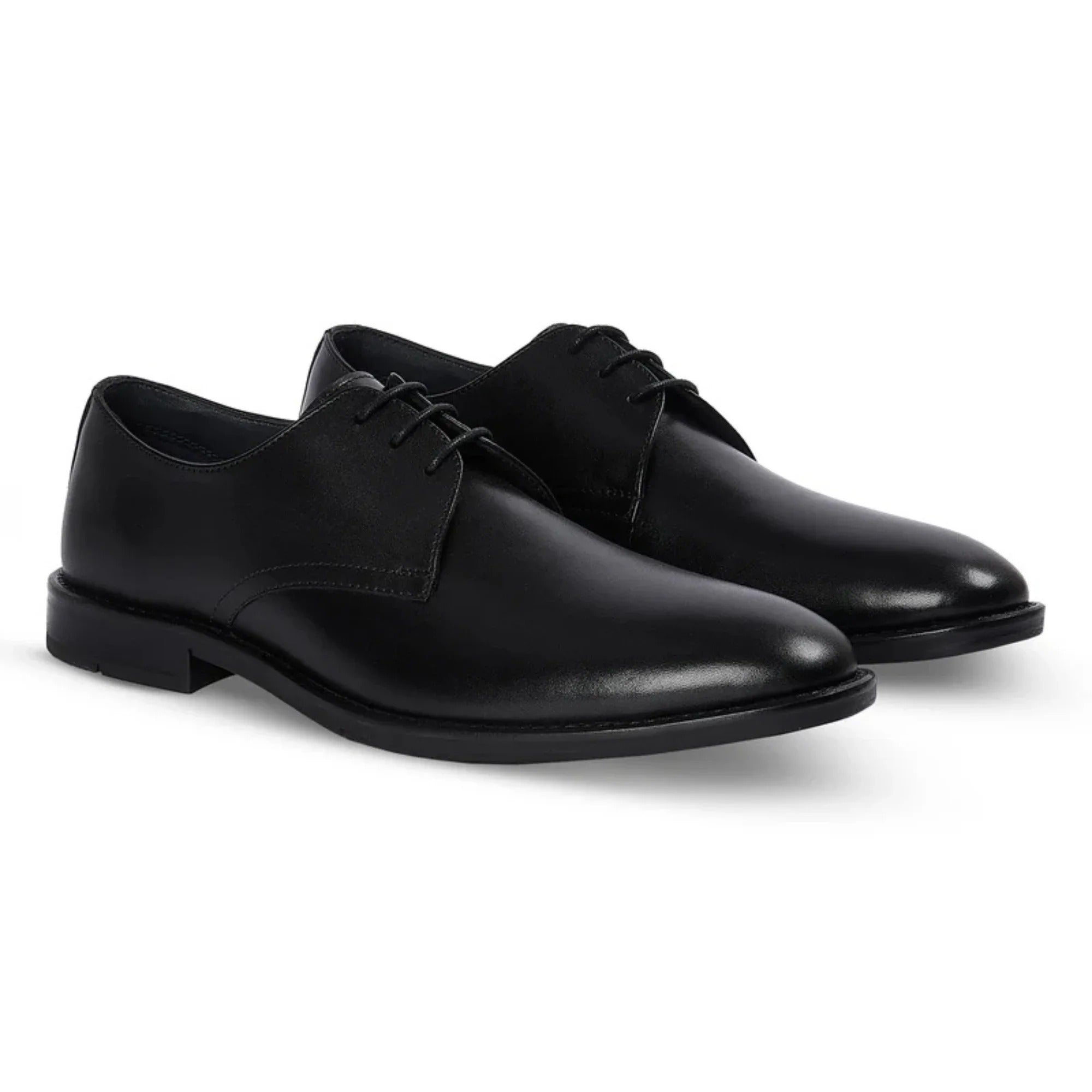 Henley - Men's Black Classic Plain Toe Derby Shoes