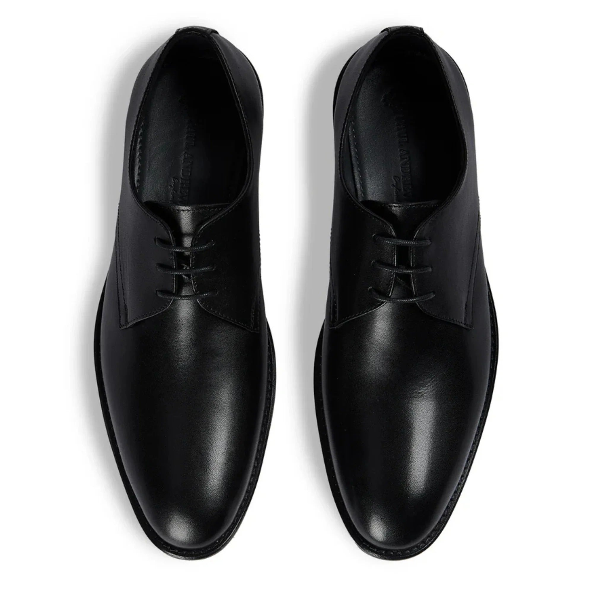 Henley - Men's Black Classic Plain Toe Derby Shoes
