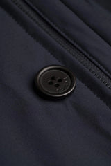 Heston - Men's Lightweight Casual Padded Navy Overcoat