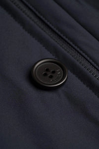 Heston - Men's Lightweight Casual Padded Navy Overcoat