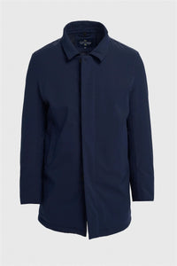 Heston - Men's Lightweight Casual Padded Navy Overcoat