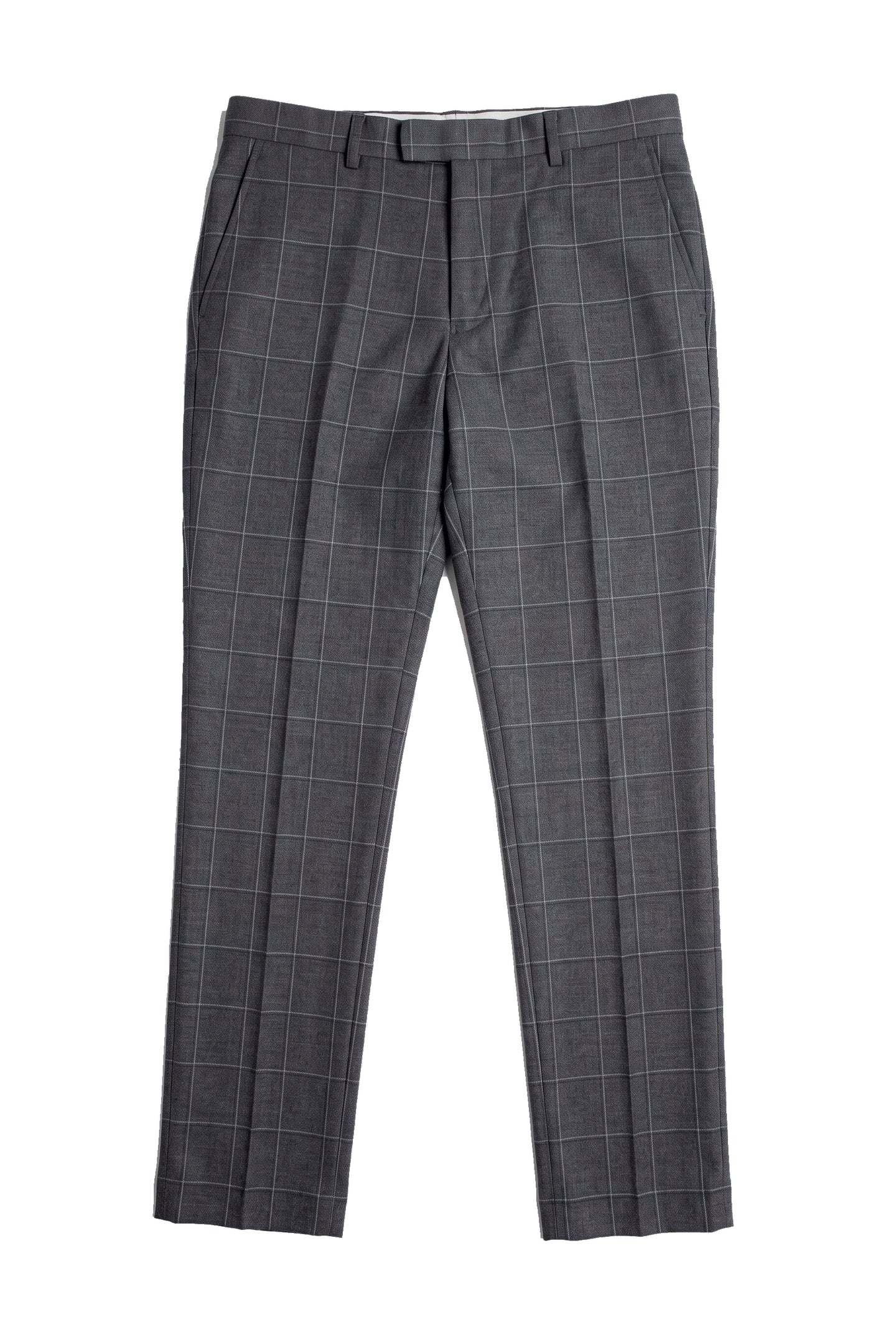 Hobbs - Men's Grey Check Trousers Vintage Retro Smart Wedding
