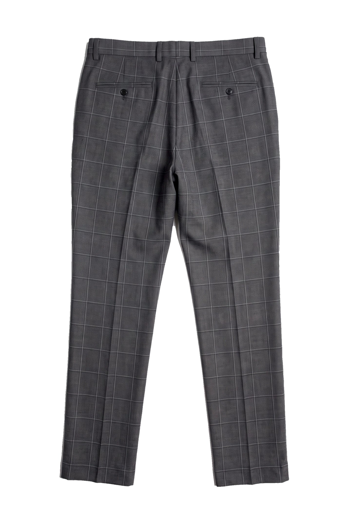 Hobbs - Men's Grey Check Trousers Vintage Retro Smart Wedding