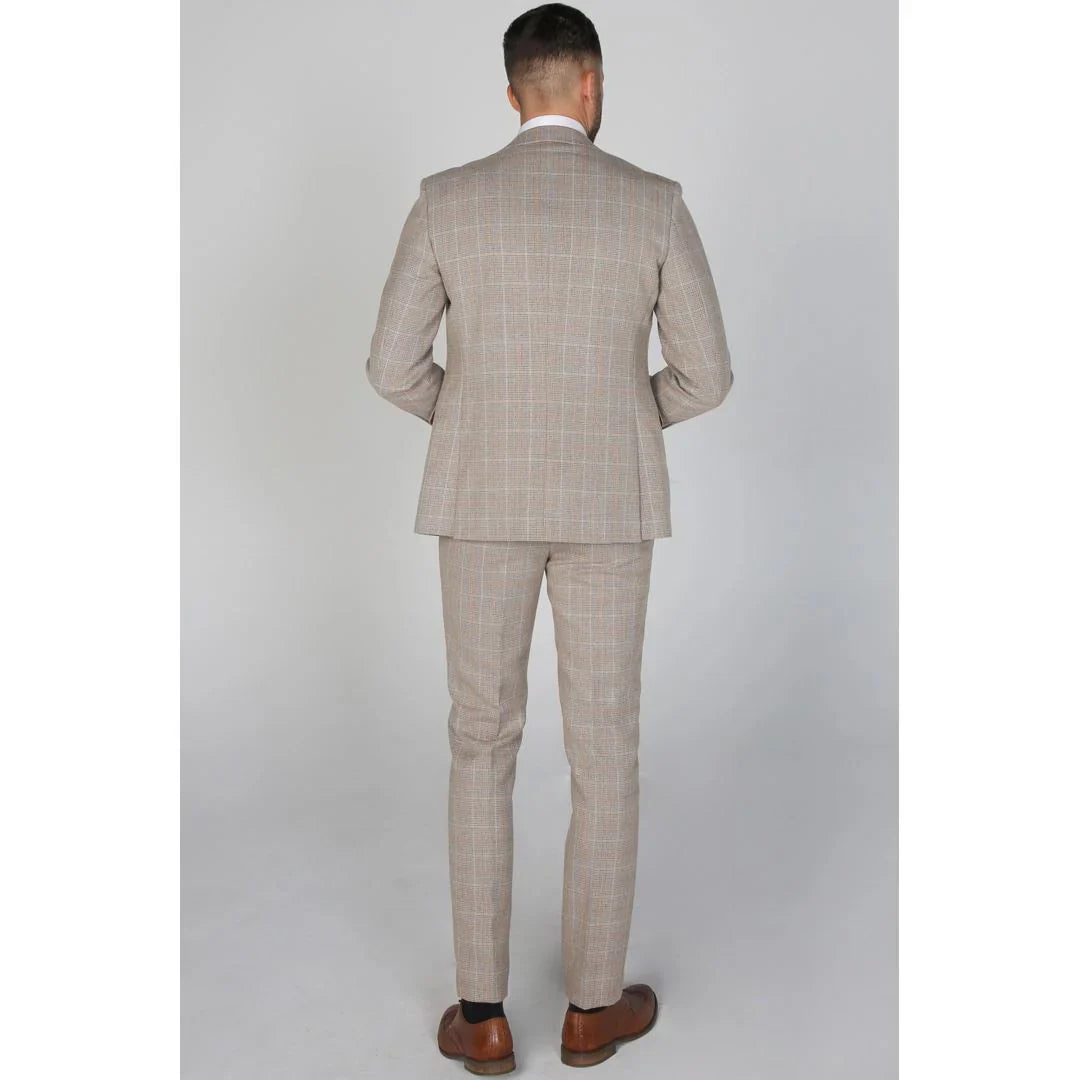 Holland - Men's Beige Check Blazer