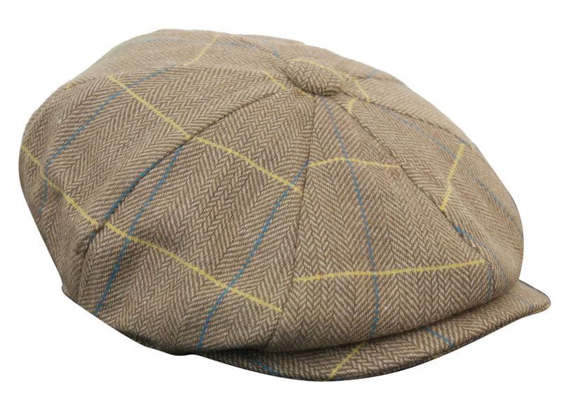 Mens Tweed Check Newsboy Cap: Buy Online - Happy Gentleman