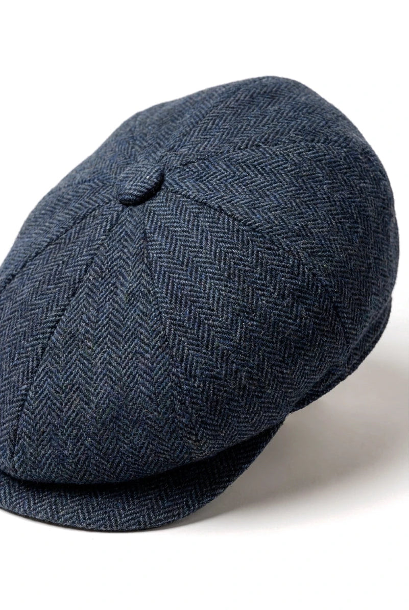 HT6364 - Mens Herringbone Tweed Newsboy Shelby Newsboy Hat