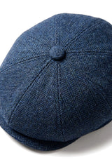 HT6364 - Mens Herringbone Tweed Newsboy Shelby Newsboy Hat