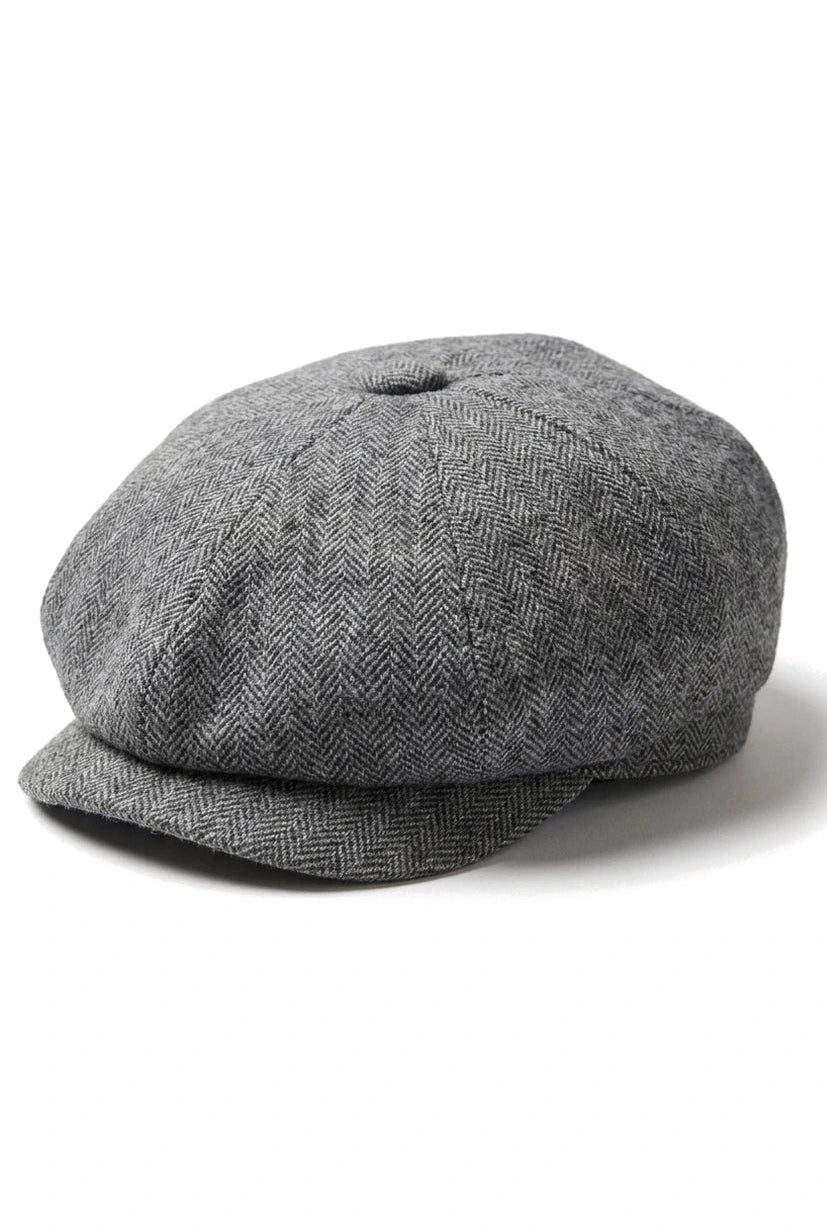 HT6364 - Mens Herringbone Tweed Newsboy Shelby Newsboy Hat