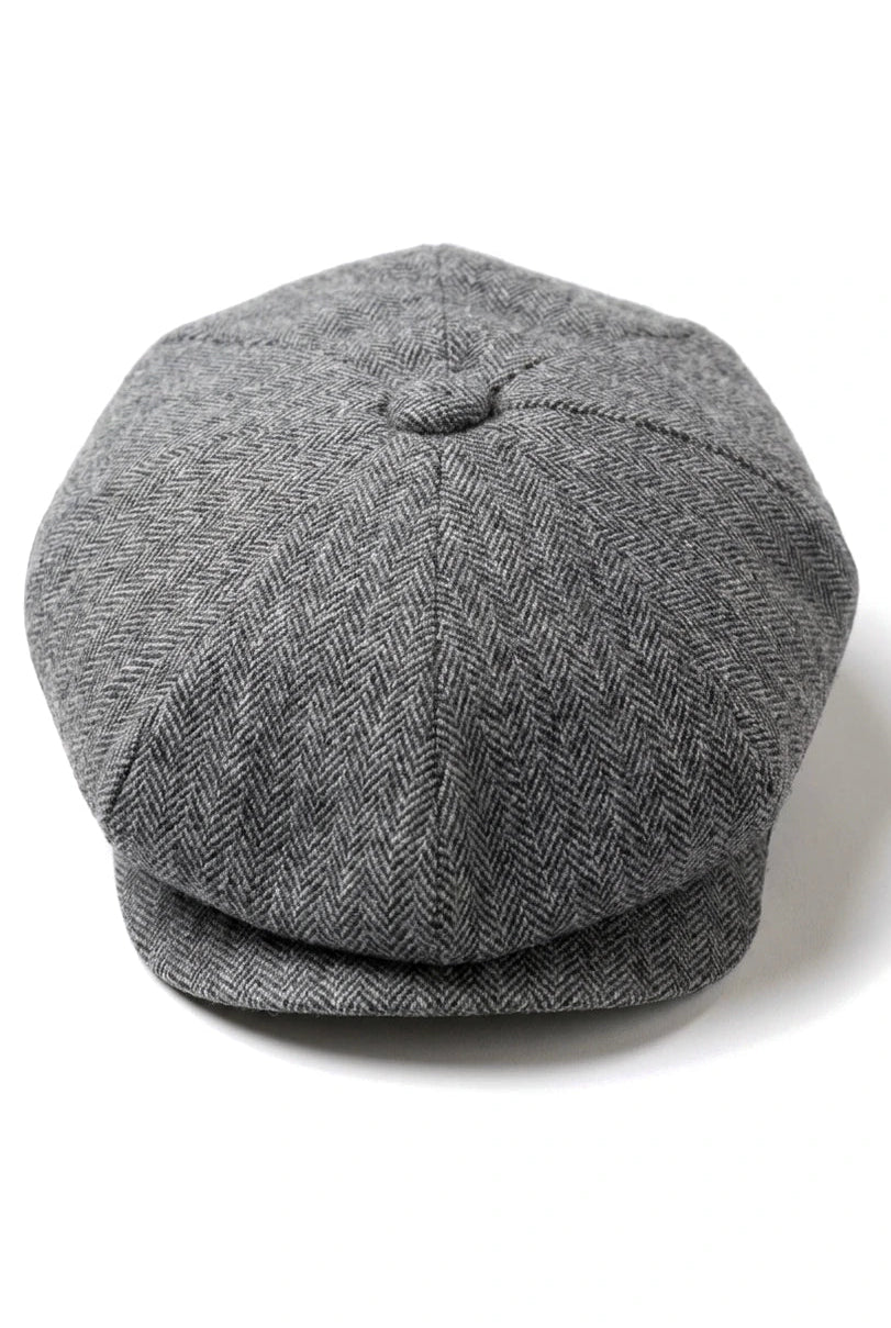 HT6364 - Mens Herringbone Tweed Newsboy Shelby Newsboy Hat