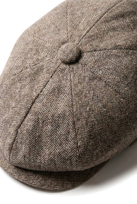 HT6364 - Mens Herringbone Tweed Newsboy Shelby Newsboy Hat