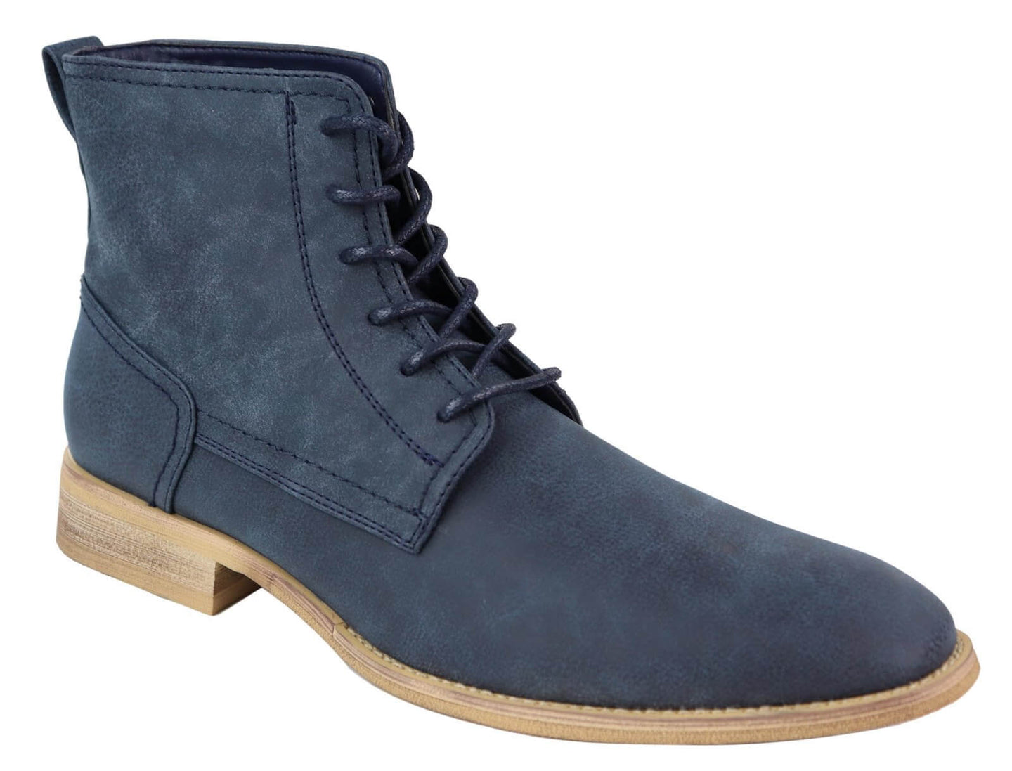 Mens Matt Leather Laced Peaky Blinders Boots
