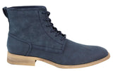 Mens Matt Leather Laced Peaky Blinders Boots