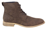 Mens Matt Leather Laced Peaky Blinders Boots