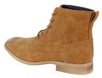 Mens Matt Leather Laced Peaky Blinders Boots