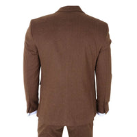 IM42 - Brown 3 Piece Herringbone Tweed Suit for Men