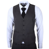 IM51 - Men's Charcoal Check 3 Piece Tailored Fit Suit