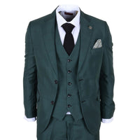 IM52 - Men's Green Check 3 Piece Tailored Fit Suit