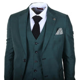IM52 - Men's Green Check 3 Piece Tailored Fit Suit