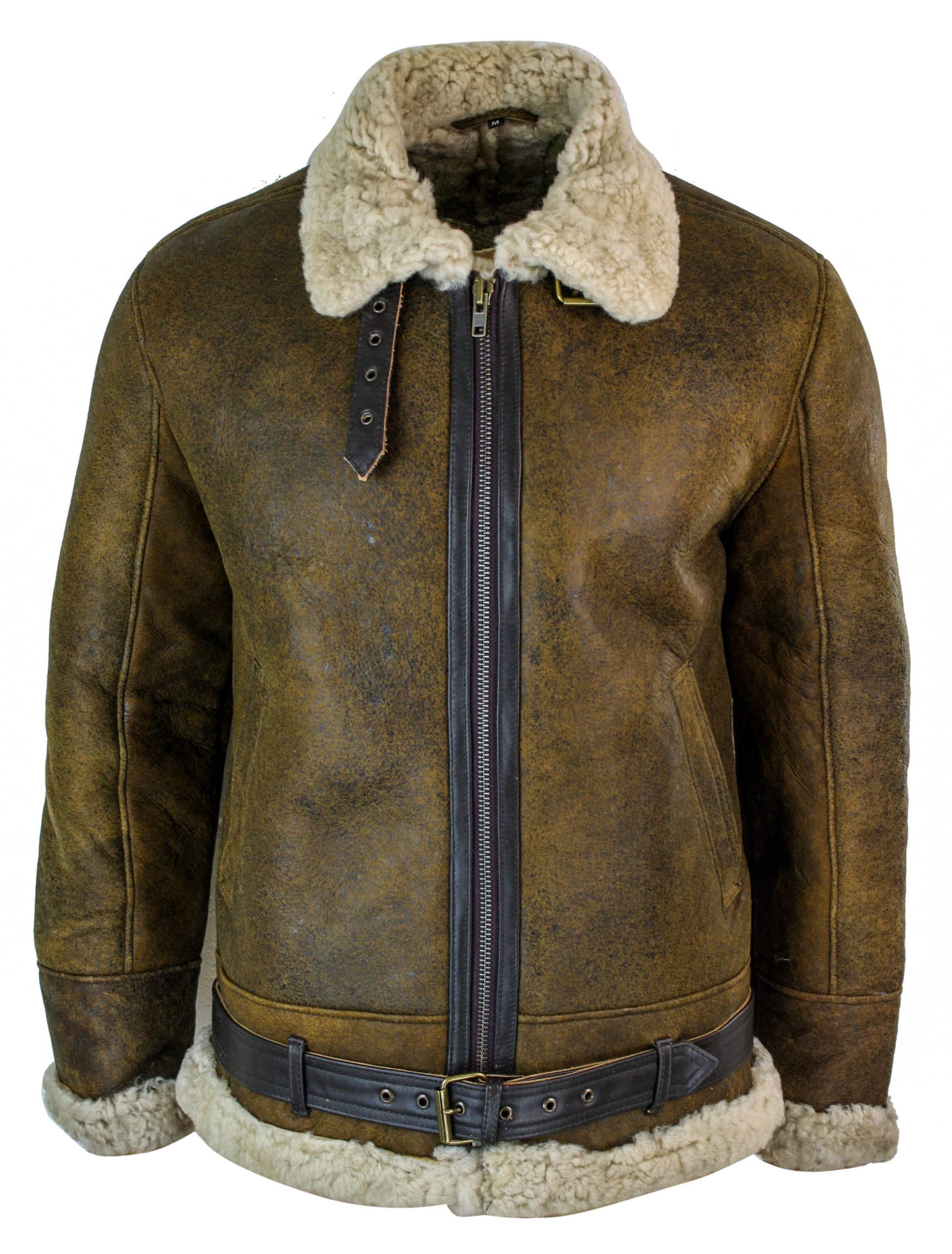 Infinity EK02 Mens Vintage Antique Sherling Sheepskin Cream Fur