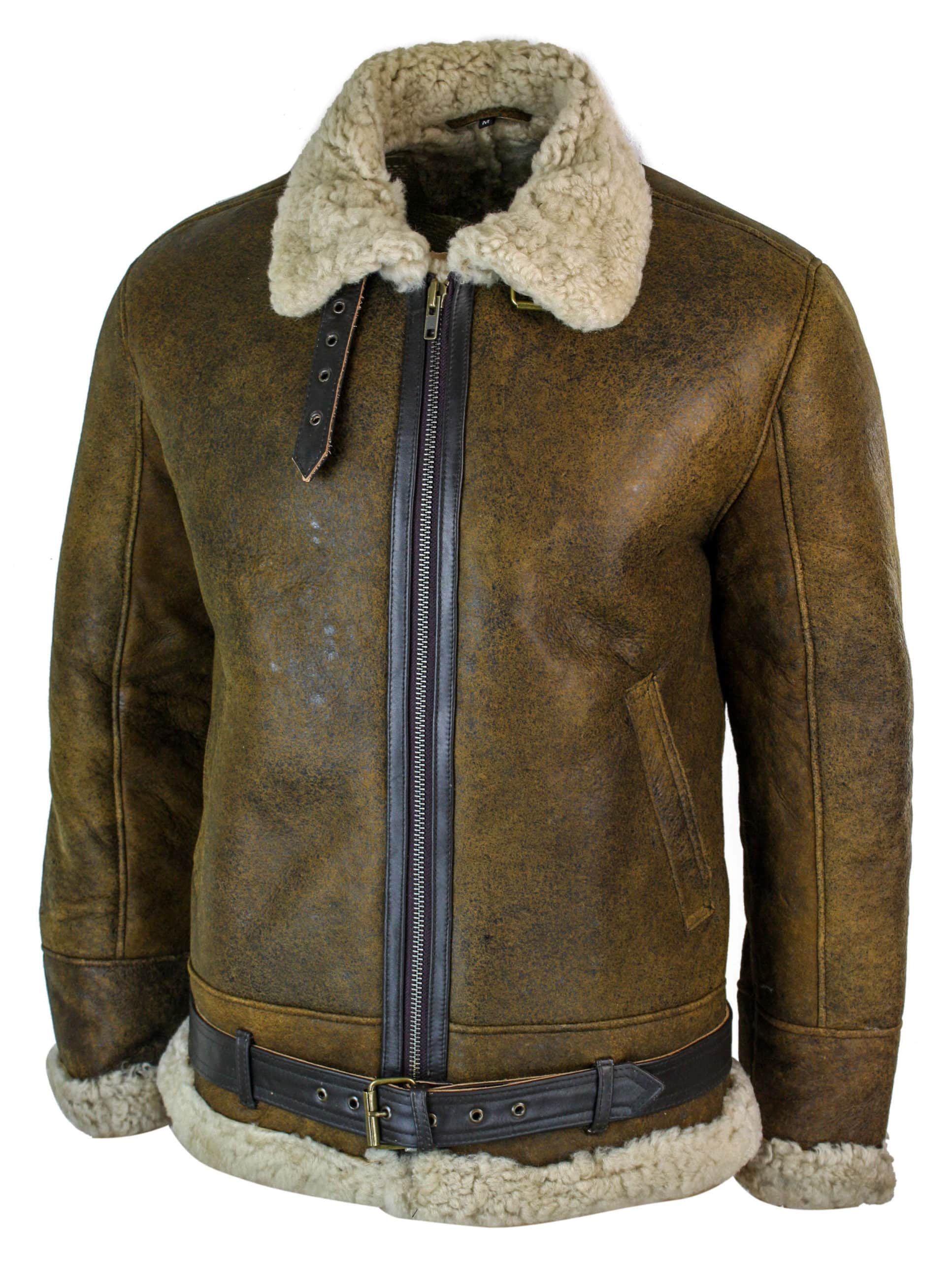 Infinity EK02 Mens Vintage Antique Sherling Sheepskin Cream Fur