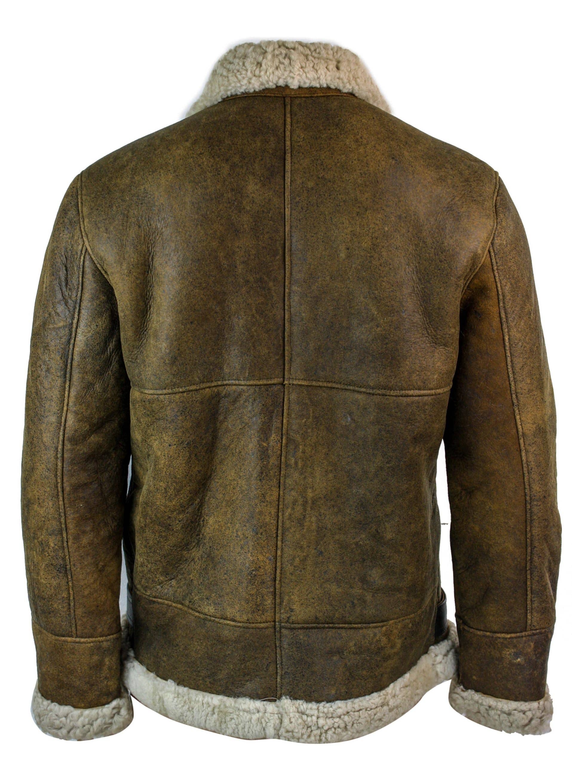 Infinity EK02 Mens Vintage Antique Sherling Sheepskin Cream Fur