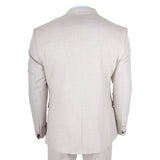 James - Men's 3 Piece Cream Tailored Fit Suit