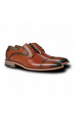 Jenson - Men's Brown Leather Lace Up Oxford Shoes