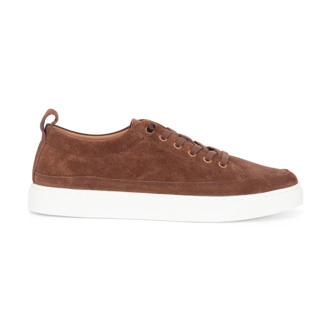 Josh - Men's Brown Suede Leather Trainers