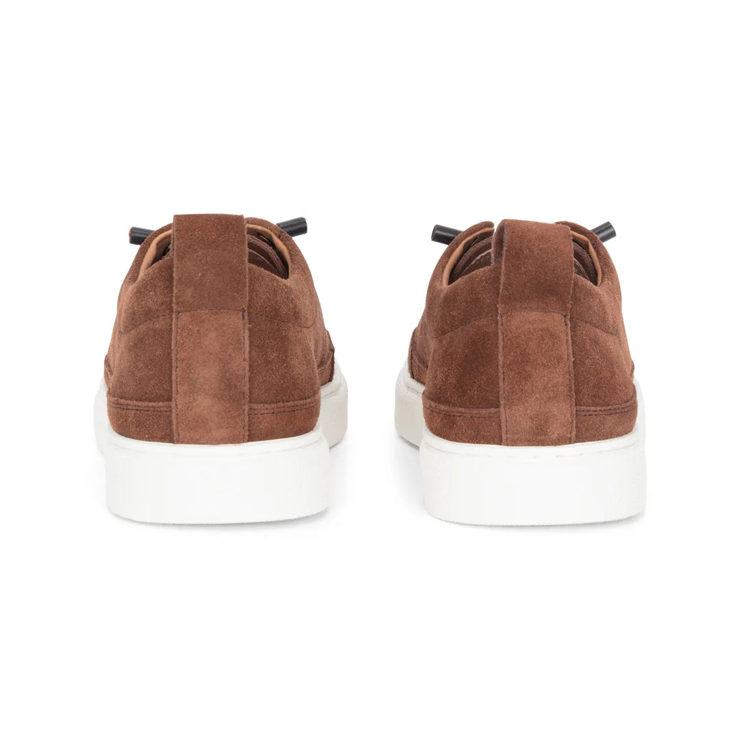 Josh - Men's Brown Suede Leather Trainers