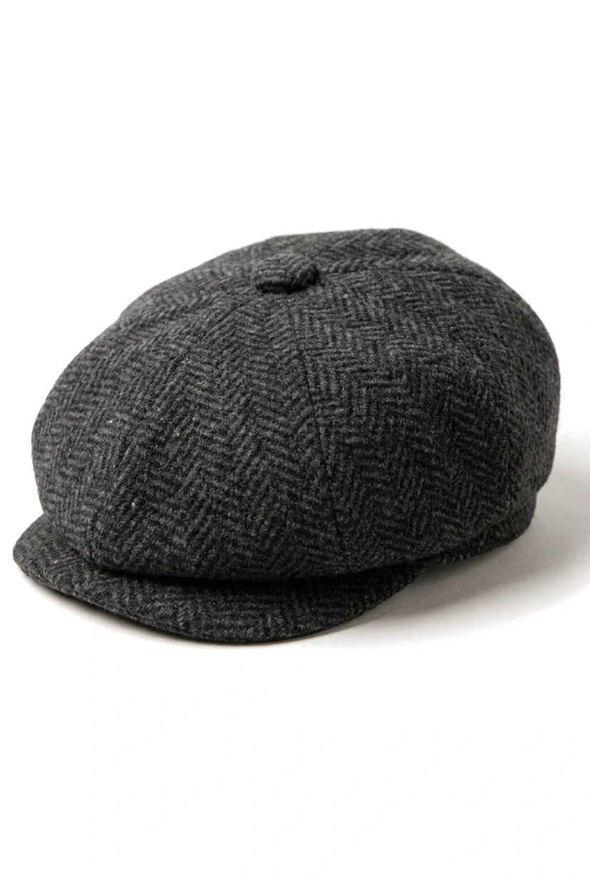 Kids Shelby Newsboy Newsboy Tweed Herringbone 8 Panel Hat