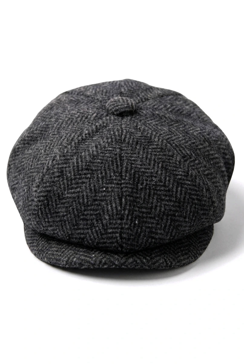 Kids Shelby Newsboy Newsboy Tweed Herringbone 8 Panel Hat