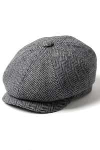Kids Shelby Newsboy Newsboy Tweed Herringbone 8 Panel Hat