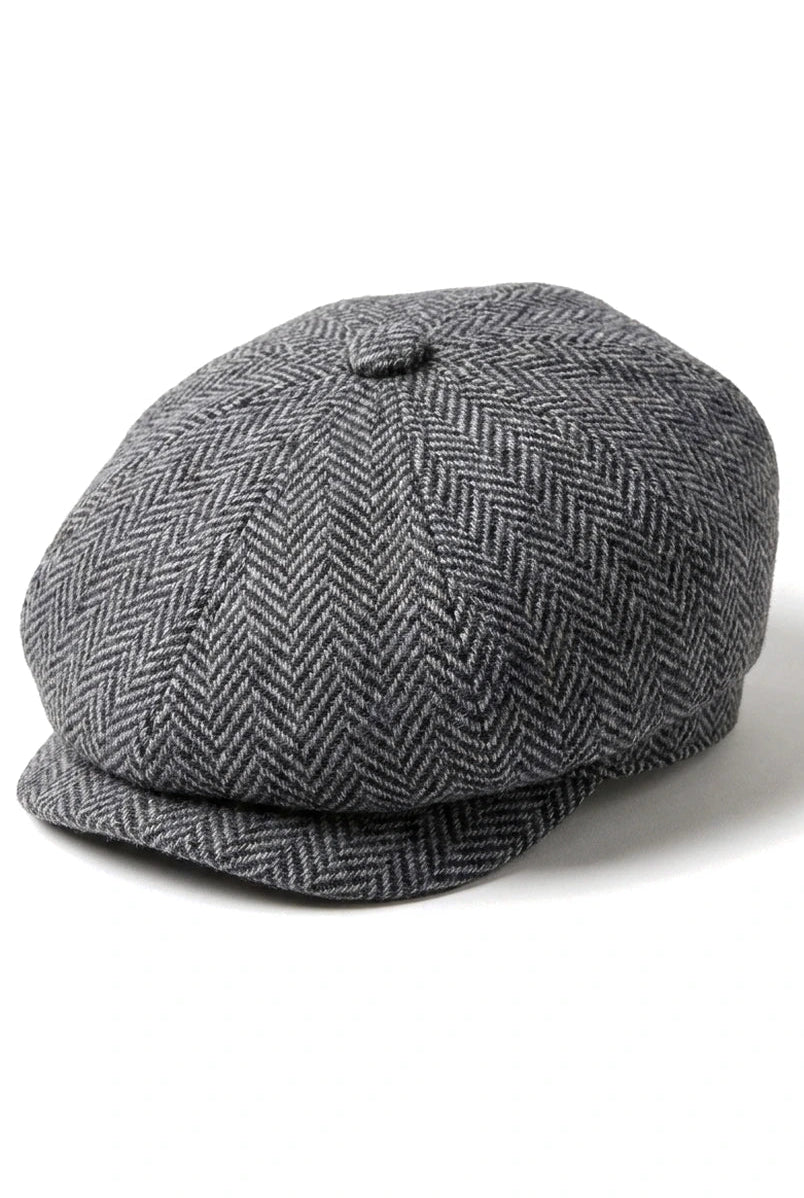 Kids Shelby Newsboy Newsboy Tweed Herringbone 8 Panel Hat