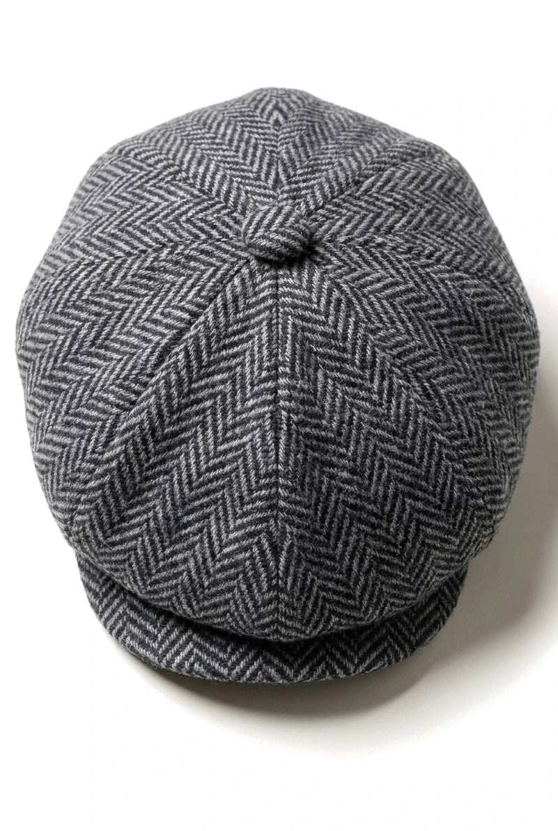 Kids Shelby Newsboy Newsboy Tweed Herringbone 8 Panel Hat