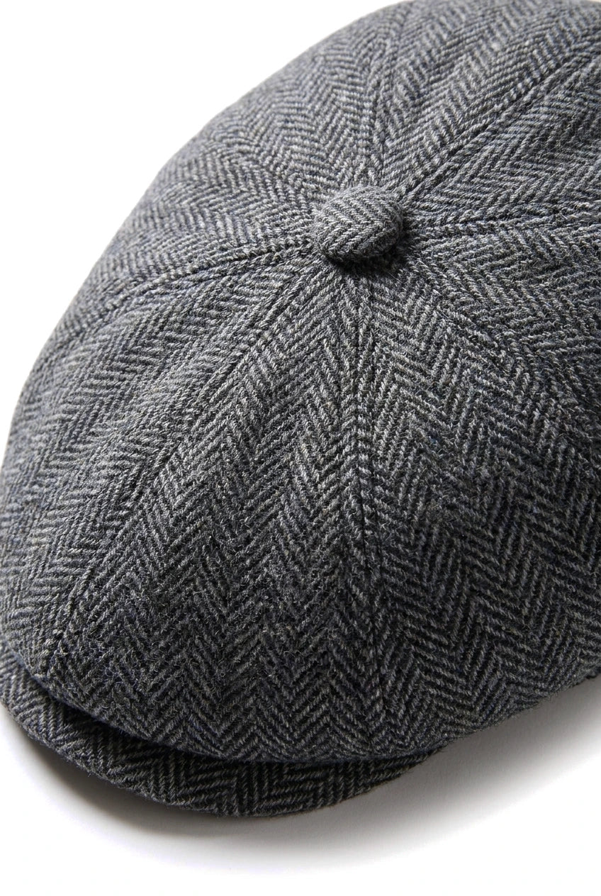 Kids Shelby Newsboy Newsboy Tweed Herringbone 8 Panel Hat