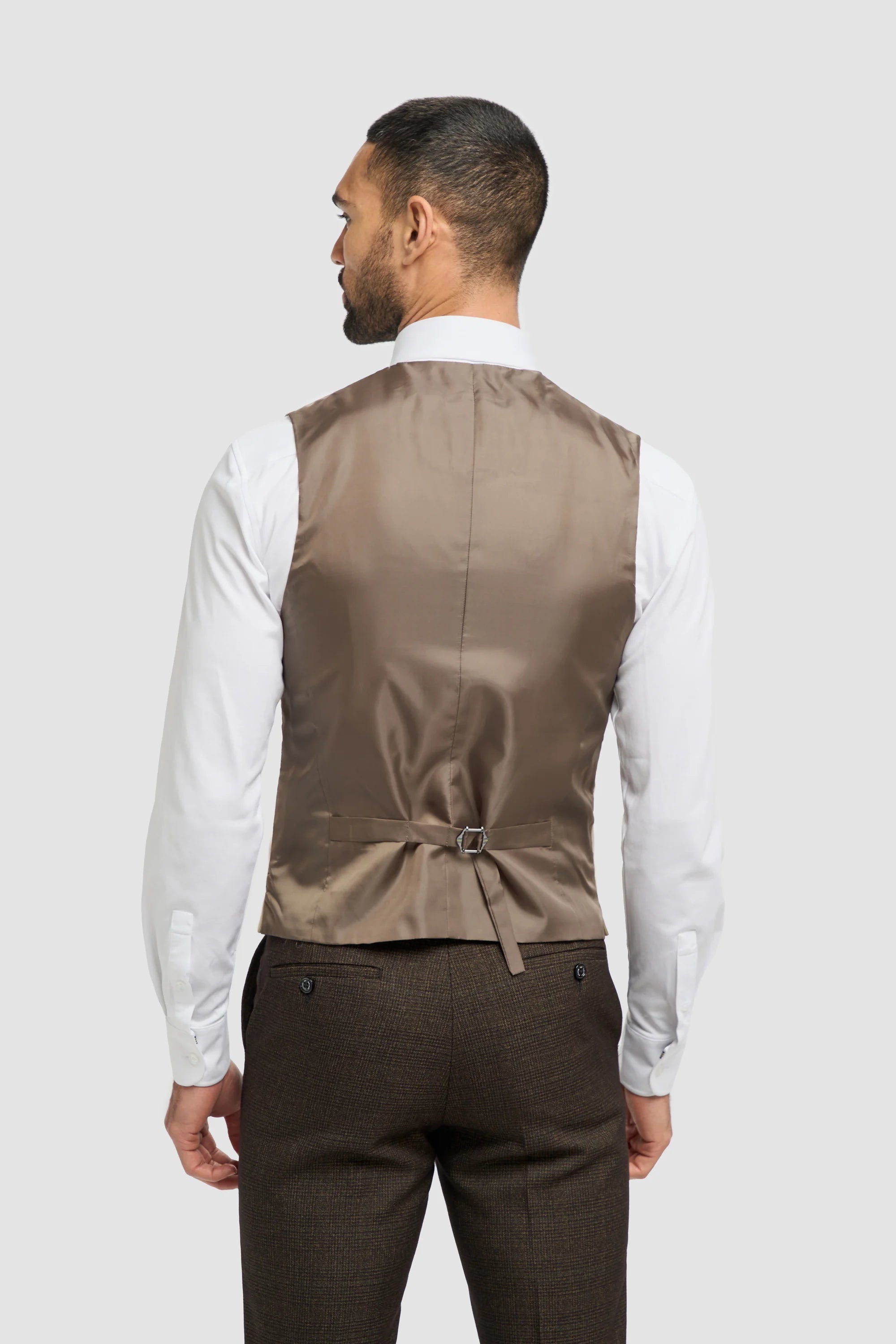 Mens Double Breasted Waistcoat with Chain - Cavani Lennox