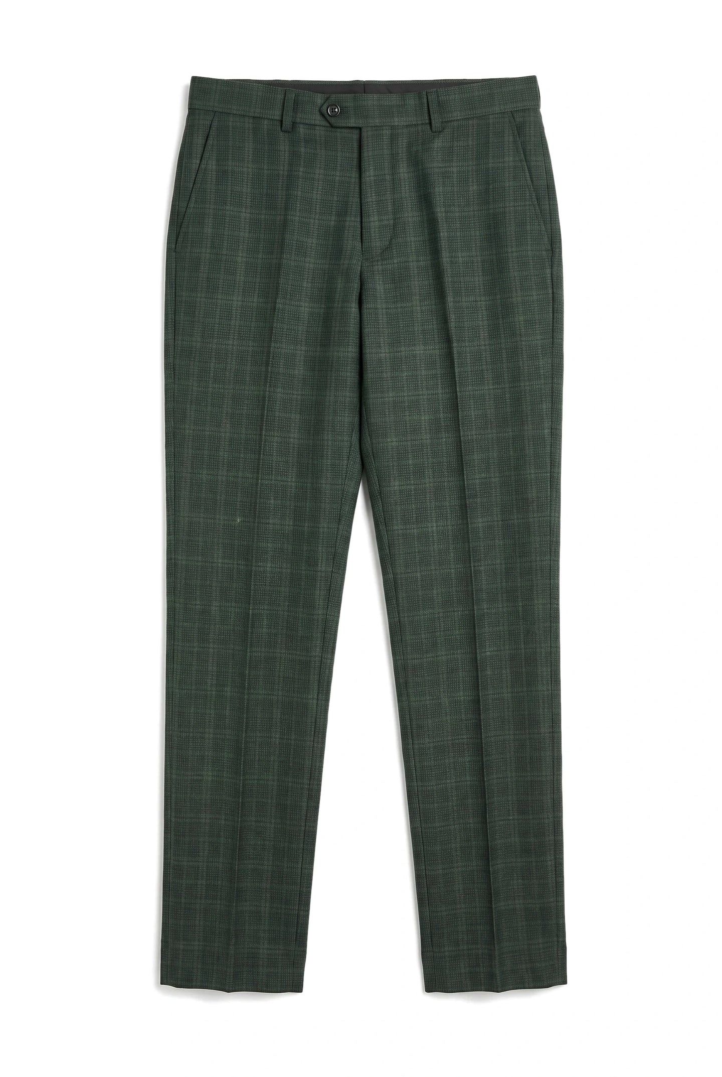 Leo - Men's Green Checked Trousers