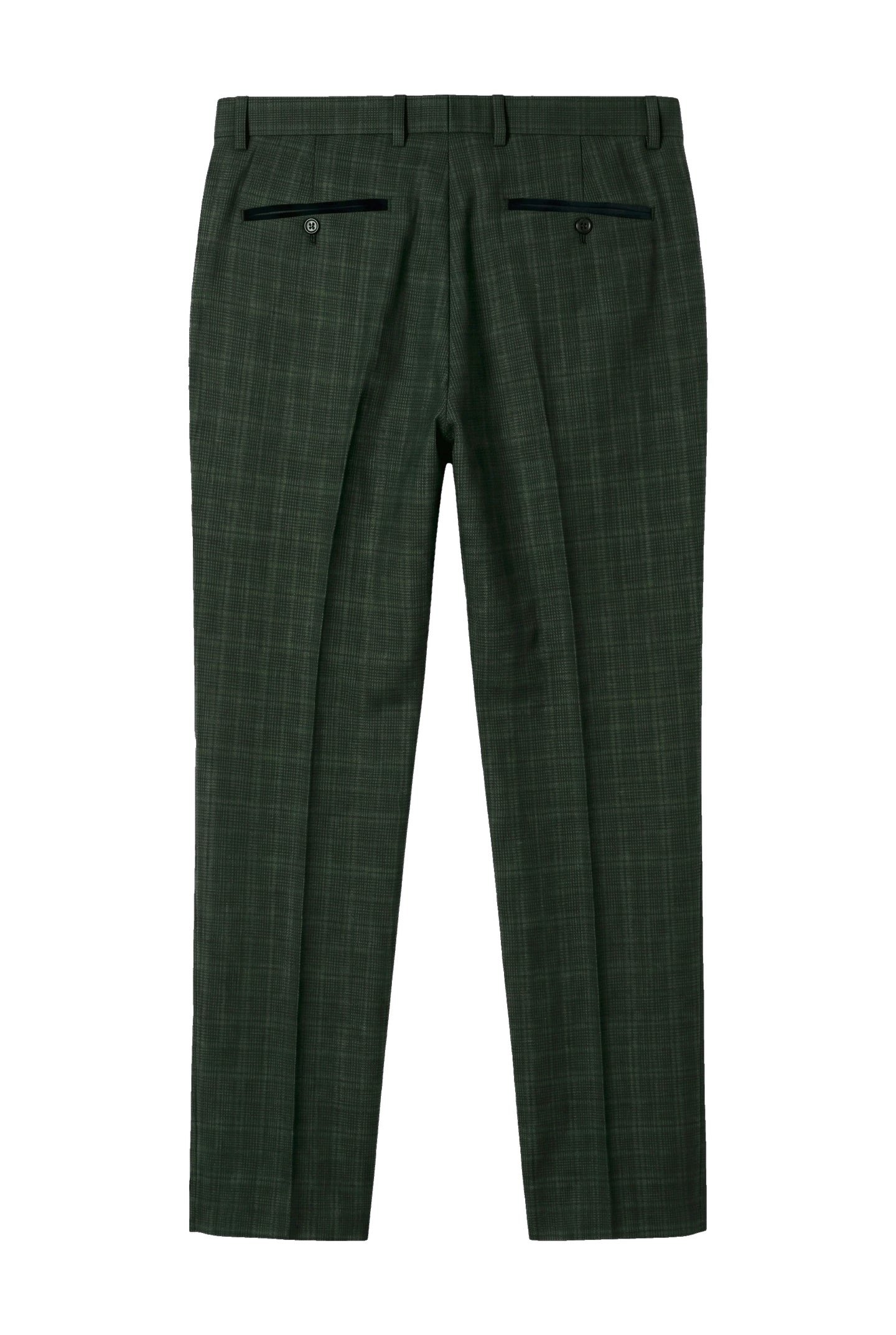 Leo - Men's Green Checked Trousers