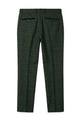 Leo - Men's Green Checked Trousers