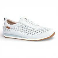 Liverpool - Men's White Leather Elastic Slip-on Sneakers