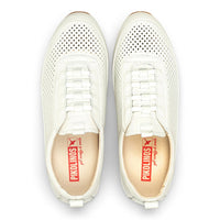 Liverpool - Men's White Leather Elastic Slip-on Sneakers