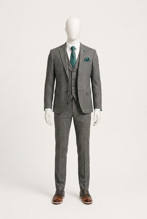 Semi Formal Grey Check Semi-Formal Groom