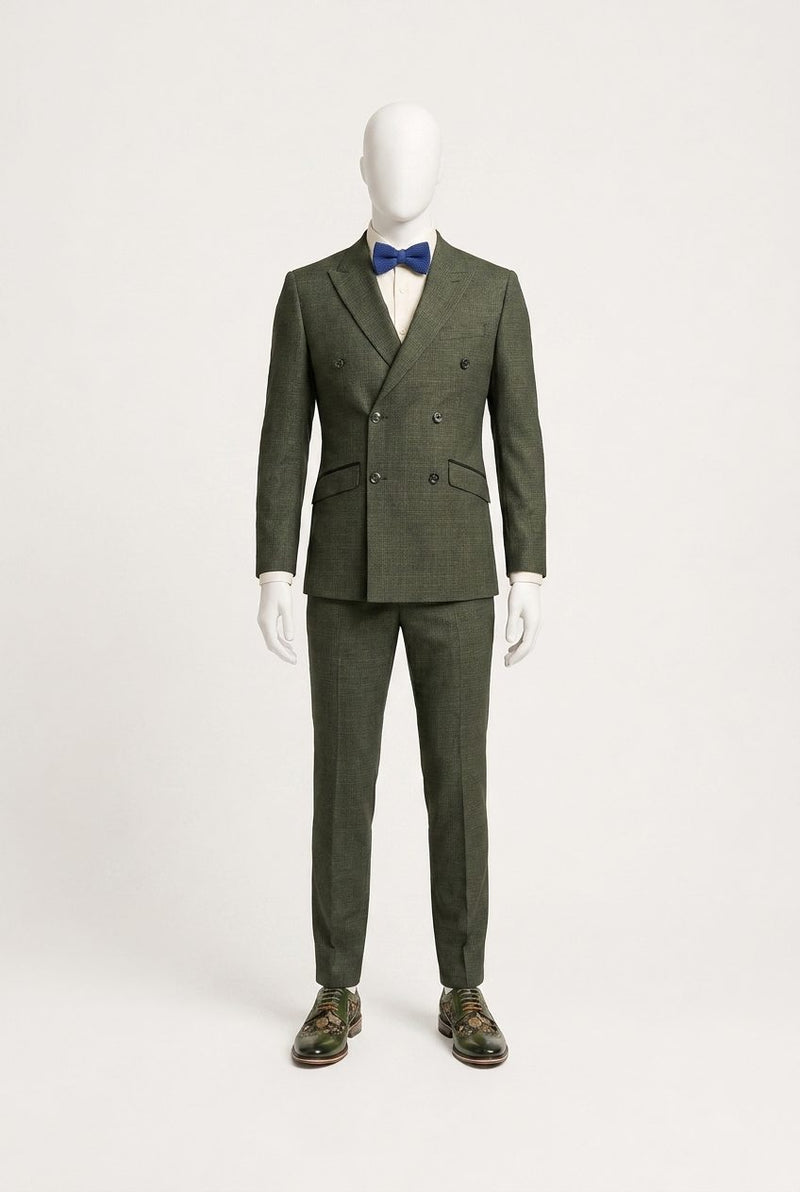 Rustic — Green Double-Breasted Groom — photo 1